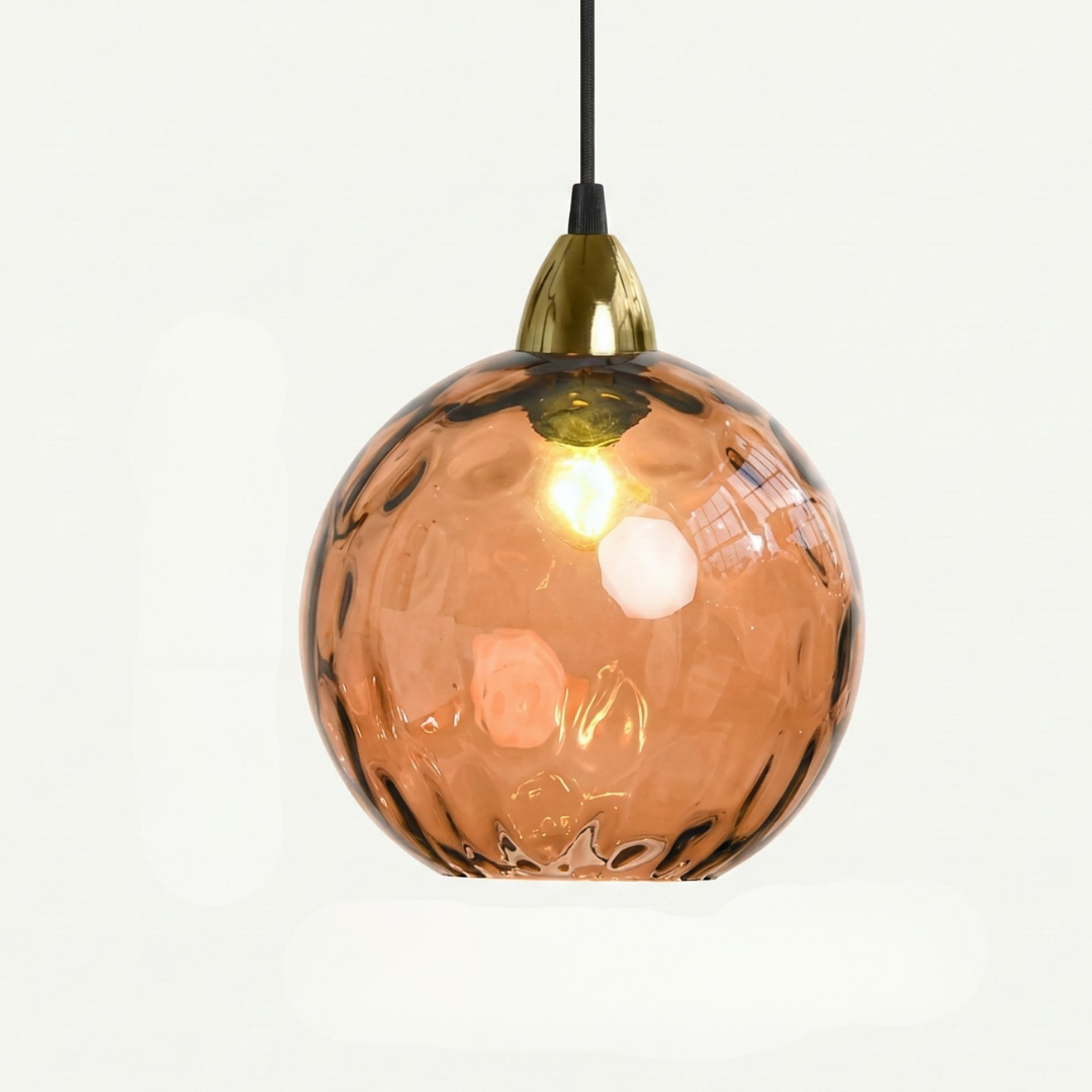 OrbisVitrum Clear Glass Globe Pendant Light - Modern E27 Ceiling Lamp