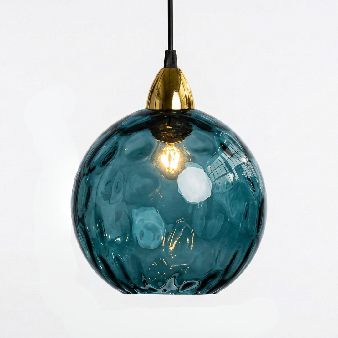 OrbisVitrum Clear Glass Globe Pendant Light - Modern E27 Ceiling Lamp