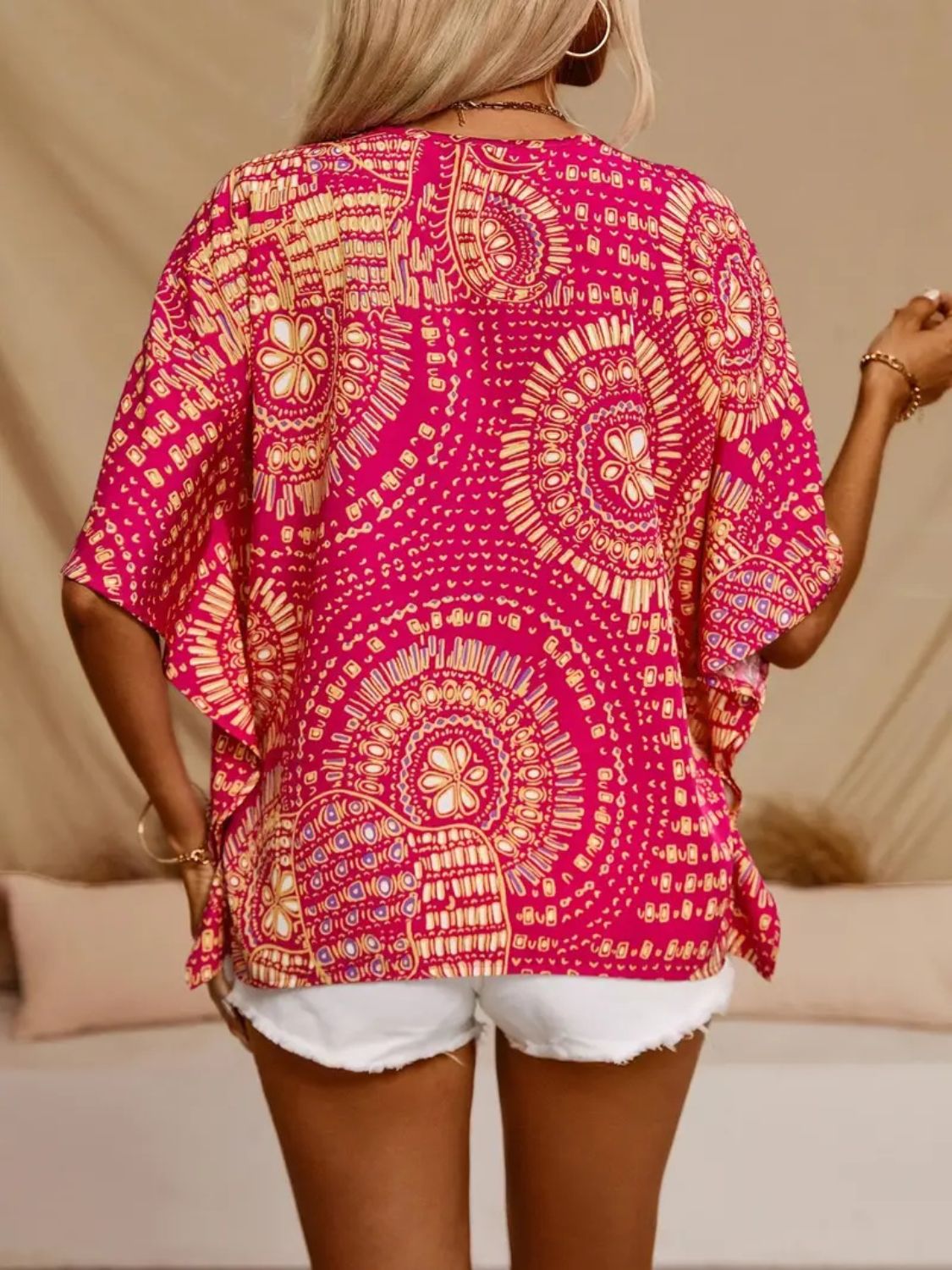 Pine Women's V-Neck Top | Lightweight Polyester, Classic Style 2
