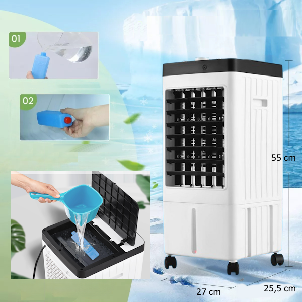 Portable Air Conditioner with Remote Control and Ice Tray for Home 1