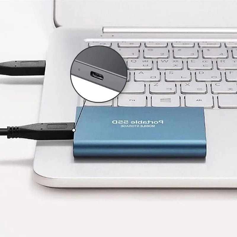 Portable External SSD USB 3.1 Aluminium 128GB High Speed Storage 4
