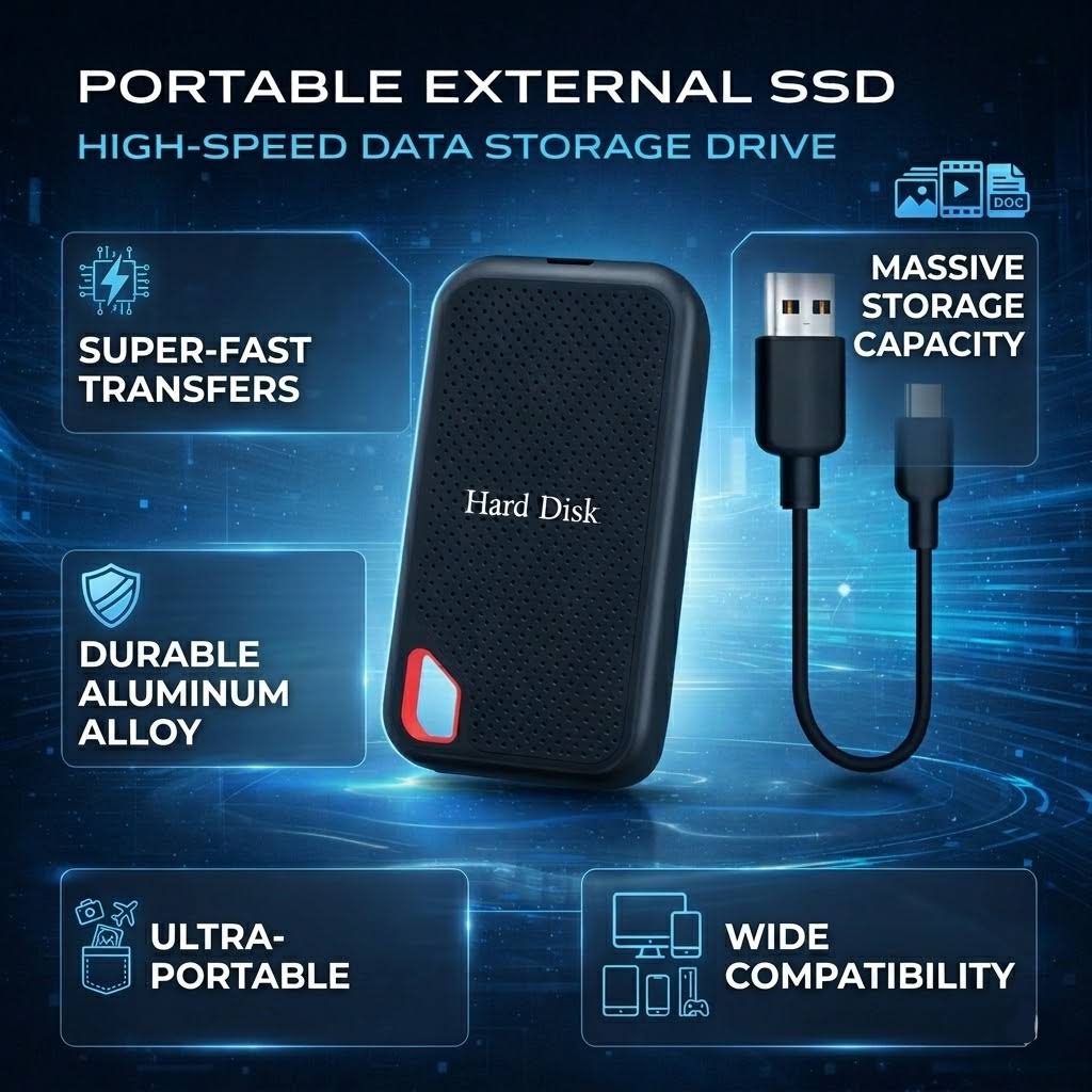 Portable SSD Drive in Anodized Aluminium with High-Speed Transfer 3