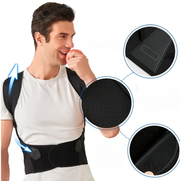 Posture Corrector in Breathable Fabric with Adjustable Straps for Everyday Use 3