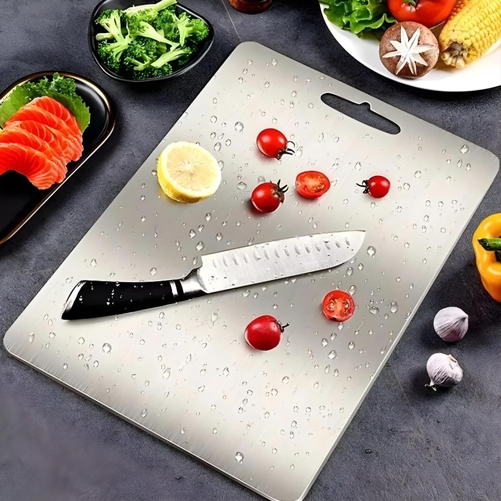 Premium Stainless Steel Chopping Board – Antibacterial, Durable, Non-Porous for Safe Food Preparation 1