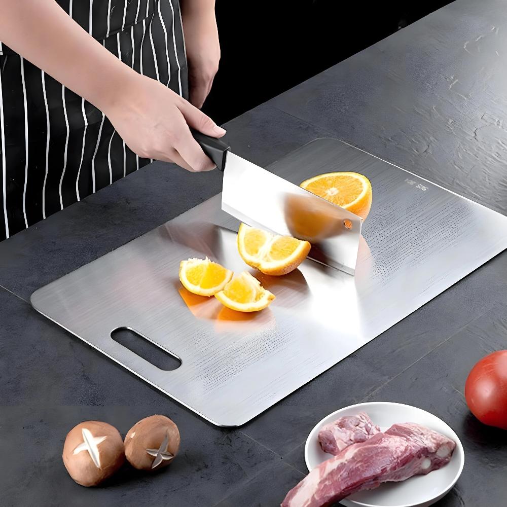 Premium Stainless Steel Chopping Board – Antibacterial, Durable, Non-Porous for Safe Food Preparation 3