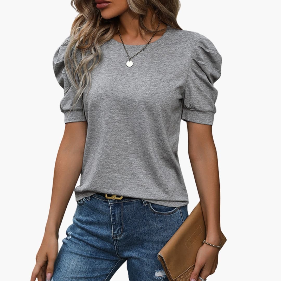 Puff Women’s T-Shirt | Polyester Spandex Blend, Puff Sleeves 5