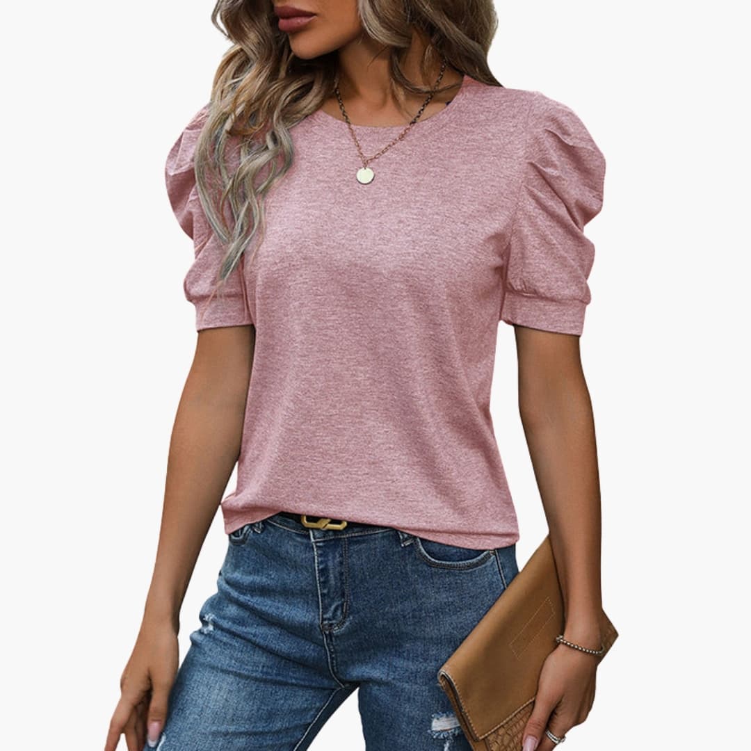 Puff Women’s T-Shirt | Polyester Spandex Blend, Puff Sleeves 7