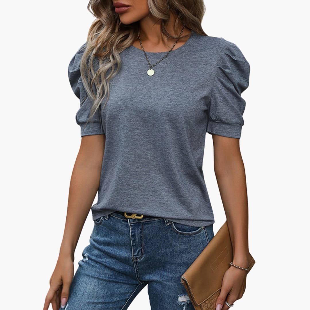 Puff Women’s T-Shirt | Polyester Spandex Blend, Puff Sleeves 8