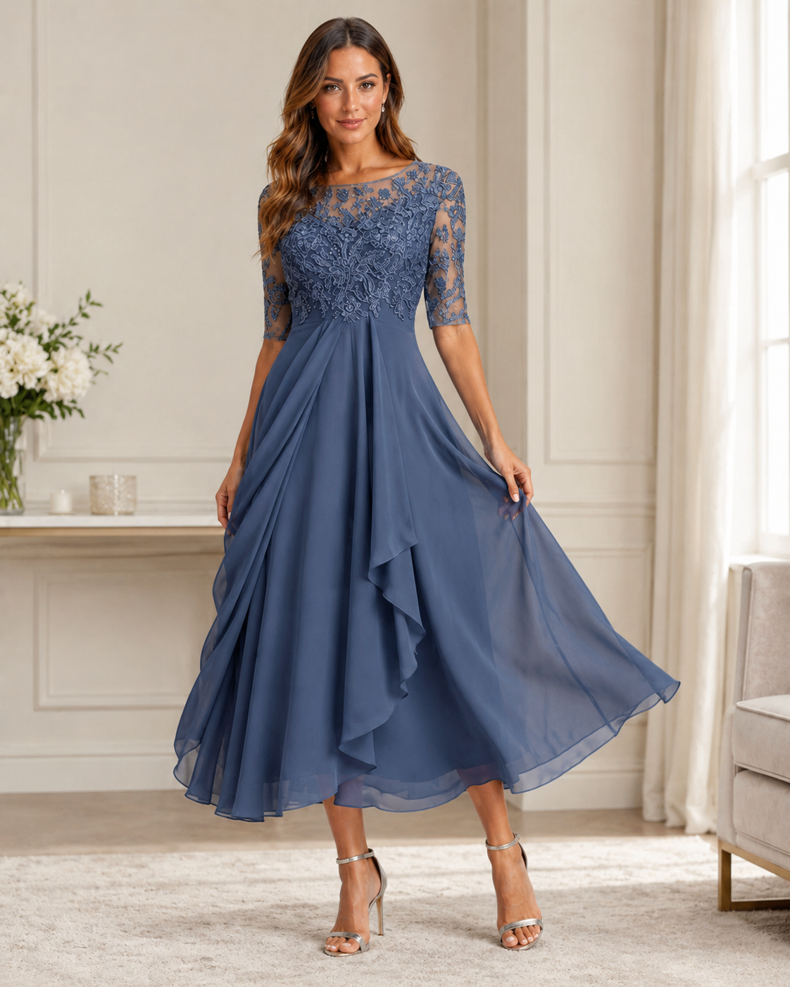 Rhea Women's Lace Dress | Timeless Elegance for Summer Events