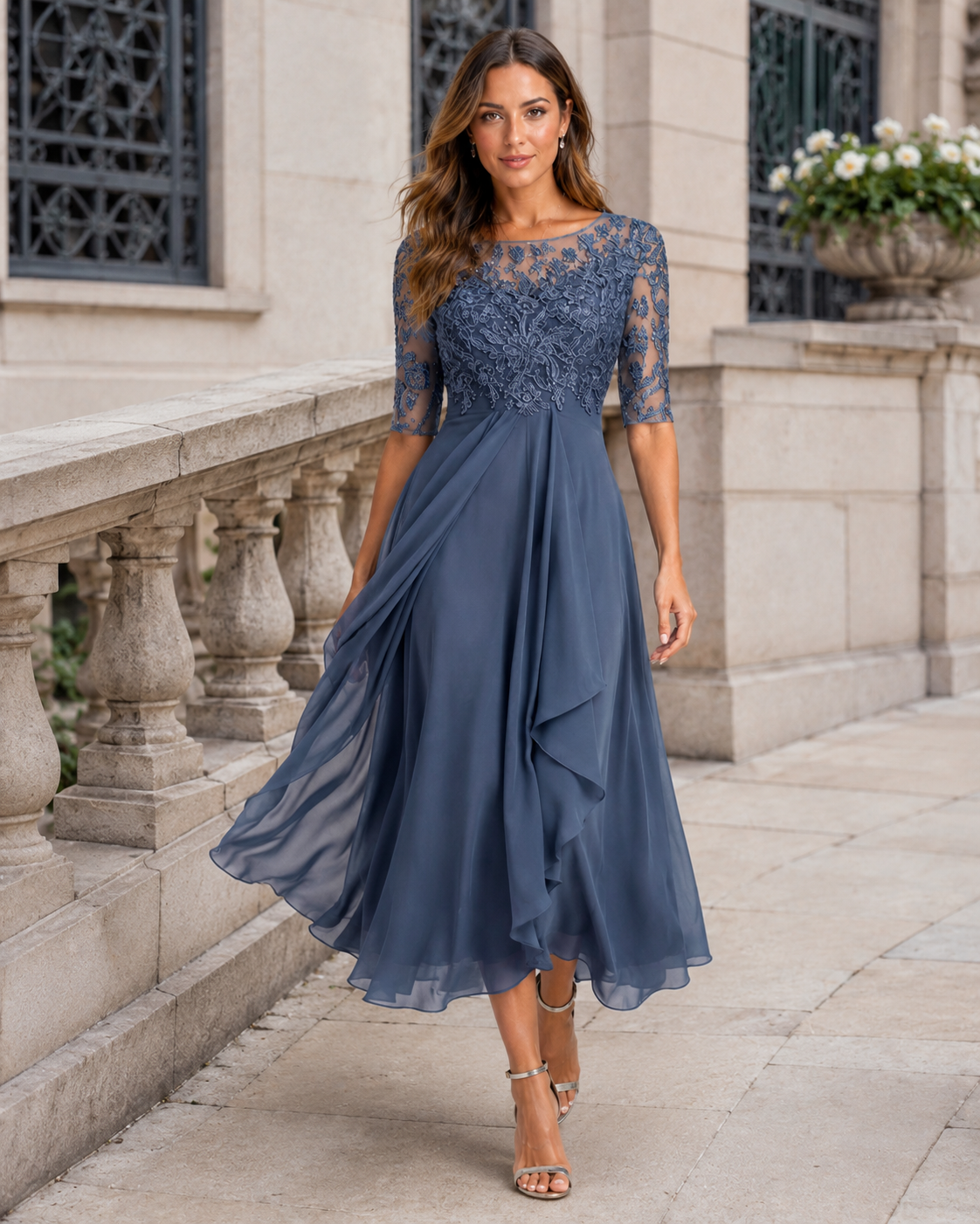 Rhea Women's Lace Dress | Timeless Elegance for Summer Events 03