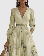 Rosa Women's Maxi Dress | Pleated Floral Design, Elegant Summer Dress 8