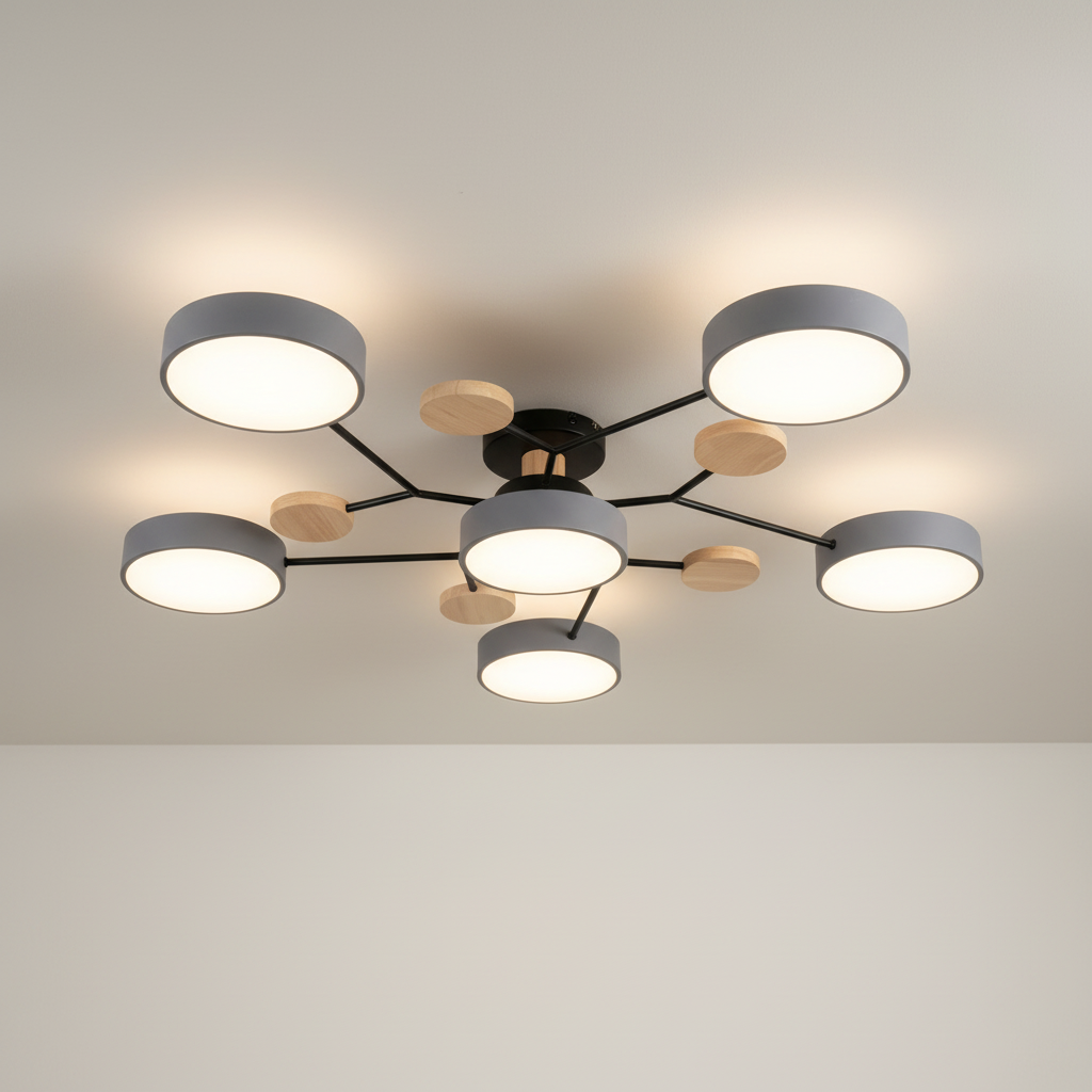 AstraRamus Starburst Branch LED Ceiling Light - Nordic Flush Mount Lamp, 3000K