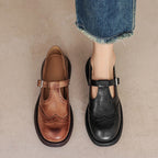 Savannah Women's Black Loafers | Classic Strap Design, Comfortable Fit 4