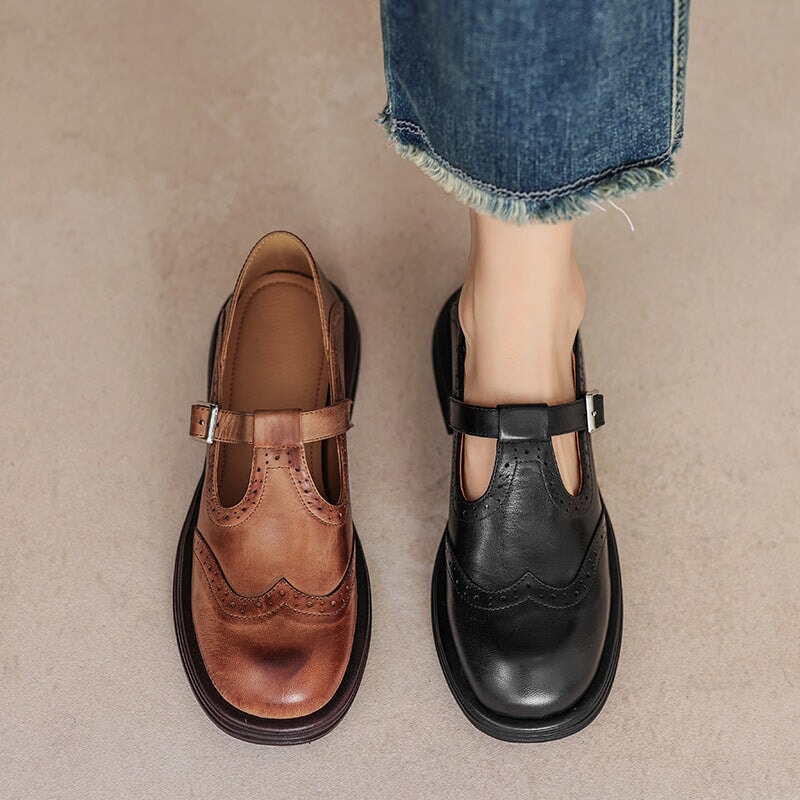 Savannah Women's Black Loafers | Classic Strap Design, Comfortable Fit 4