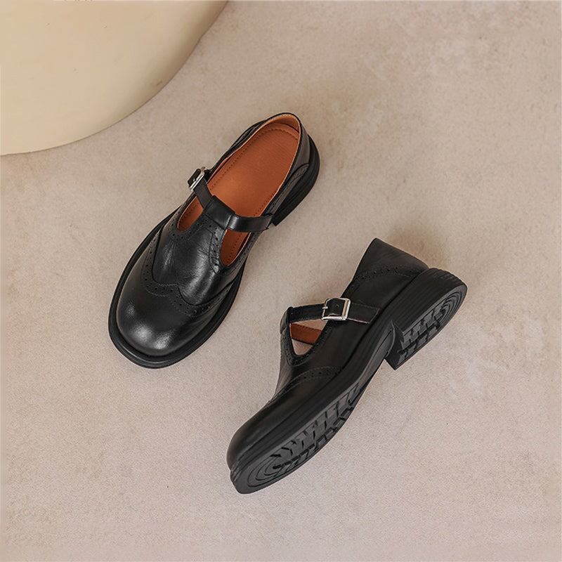 Savannah Women's Black Loafers | Classic Strap Design, Comfortable Fit 6