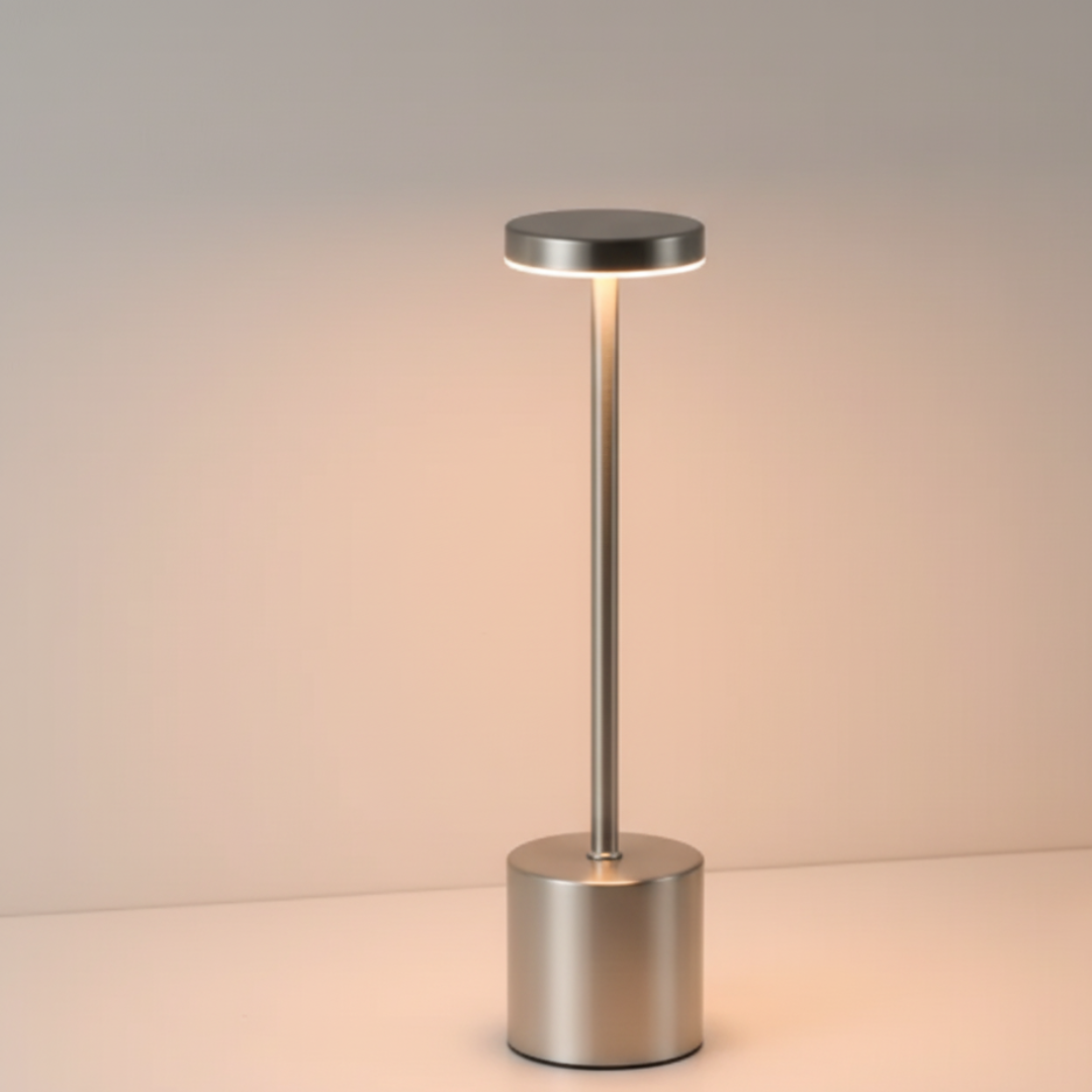 Sculptura Rechargeable LED Table Lamp - Cordless Minimalist Brass Desk Light