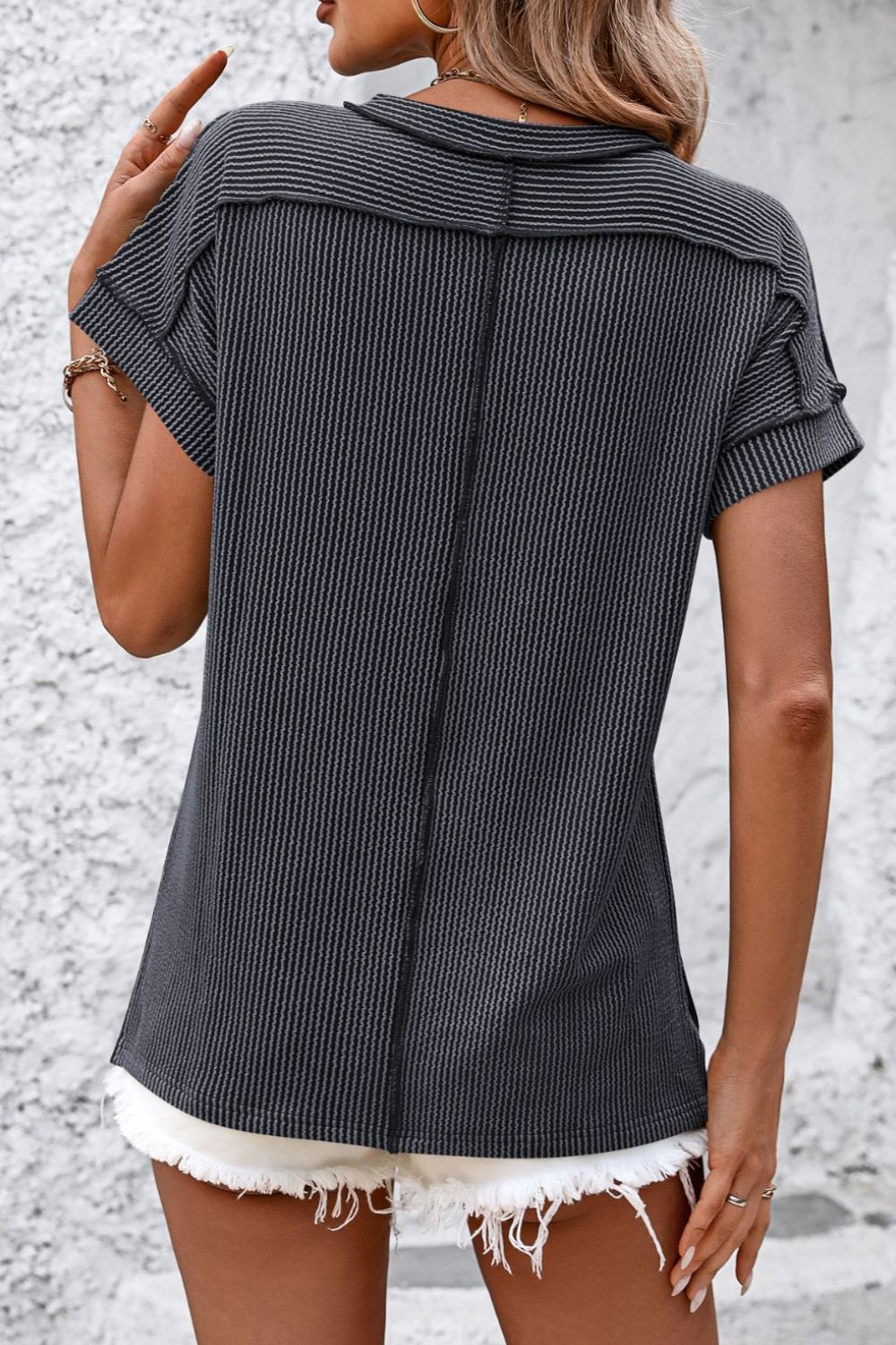 Sierra Women's T-Shirt | Ribbed Stretch Fabric, Versatile Casual Style 1