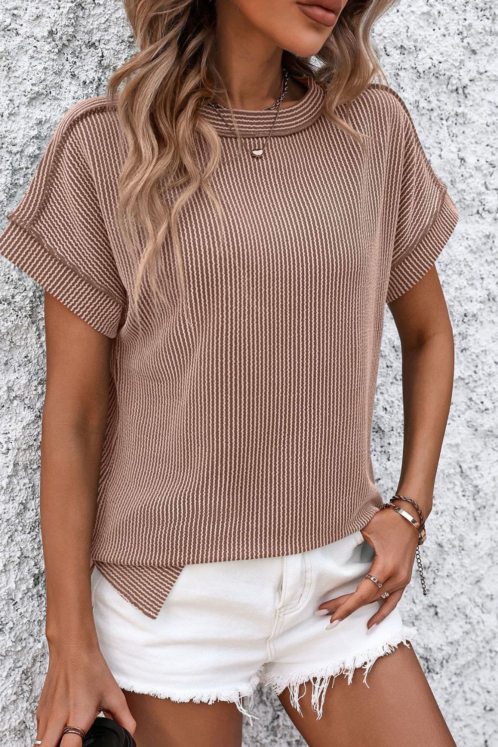 Sierra Women's T-Shirt | Ribbed Stretch Fabric, Versatile Casual Style 10