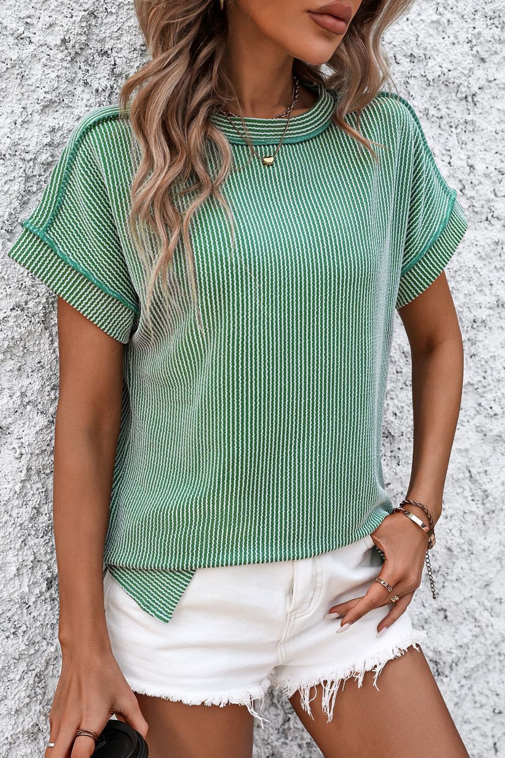Sierra Women's T-Shirt | Ribbed Stretch Fabric, Versatile Casual Style 4