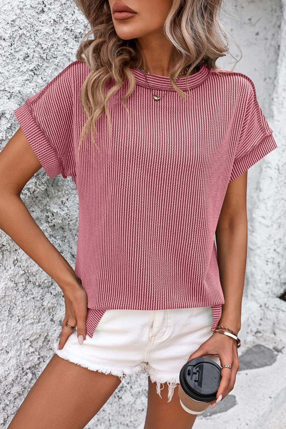 Sierra Women's T-Shirt | Ribbed Stretch Fabric, Versatile Casual Style 8