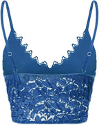 Sierra Women's V-Neck Mesh Crop Top | Adjustable Straps, Elegant Design 6