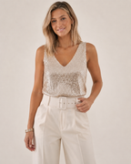 Sleek Women's Sequin Tank Top | Lightweight, Casual Chic 11
