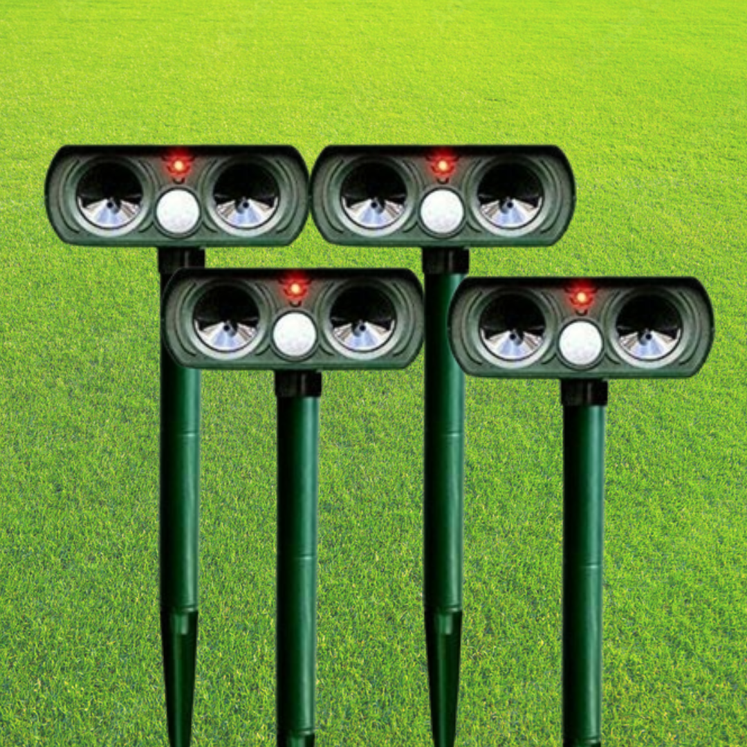 Solar-Powered Ultrasonic Animal Repeller with Motion Sensor for Garden 0