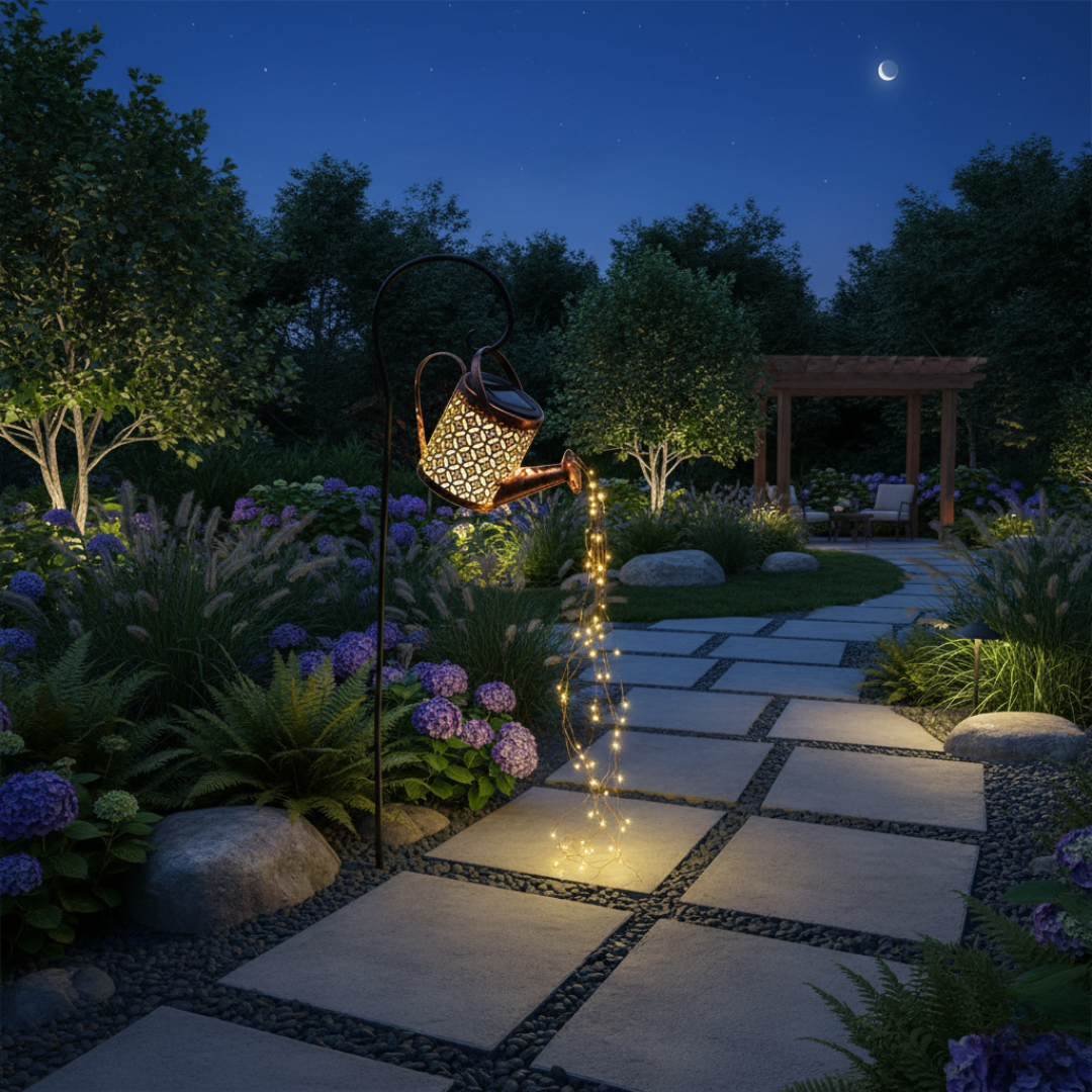 SolarMagic Star Solar Lantern - Waterfall Fairy Lights for Garden & Patio, IP65