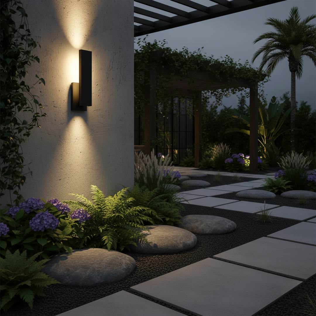 Solvante Modern Outdoor Wall Light - IP54 Waterproof Aluminum LED Garden Sconce