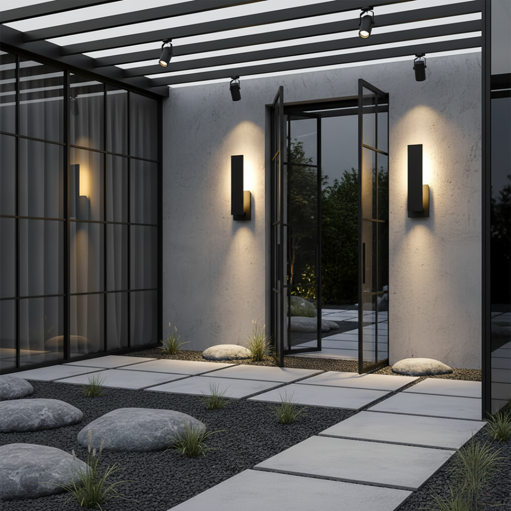 Solvante Modern Outdoor Wall Light - IP54 Waterproof Aluminum LED Garden Sconce