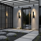 Solvante Modern Outdoor Wall Light - IP54 Waterproof Aluminum LED Garden Sconce