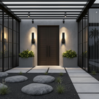 Solvante Modern Outdoor Wall Light - IP54 Waterproof Aluminum LED Garden Sconce