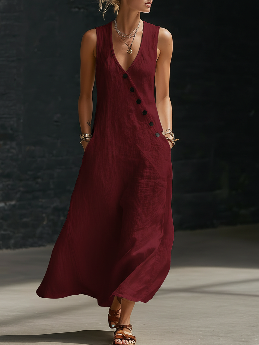 Sophie - White Maxi Dress for Women, Elegant Minimalist Design, Casual Comfort 1