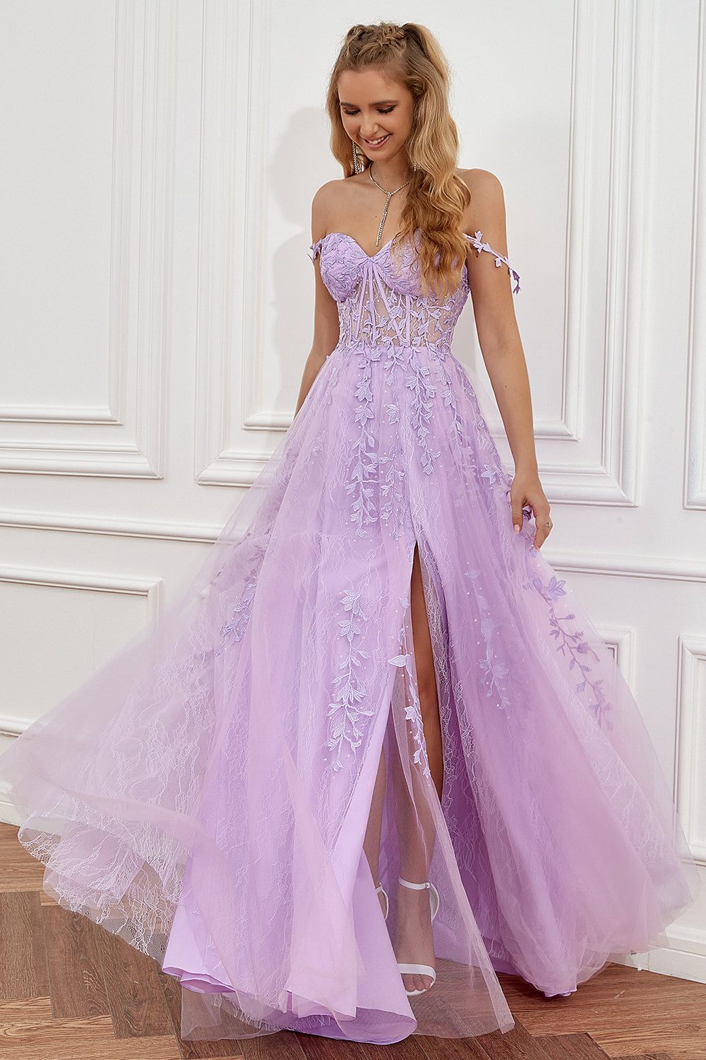 Sophie Women's A-line Evening Gown | Elegant Appliqués, Formal Dress 6