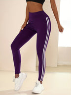 Sophie Women's Gym Leggings | Highly Elastic Fabric, Sporty Side Stripe 7