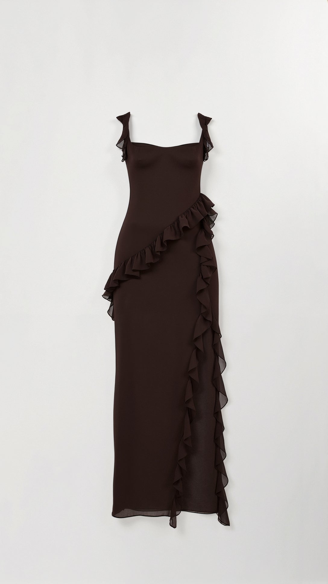 Sophie Women's Maxi Dress | Elegant Ruffles, High Slit 2