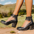Stylish Women's Heeled Shoes with Comfortable Sole – Elegant PU Leather Design, Non-Slip Tread, Perfect for Any Occasion 0