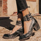 Stylish Women's Heeled Shoes with Comfortable Sole – Elegant PU Leather Design, Non-Slip Tread, Perfect for Any Occasion 2