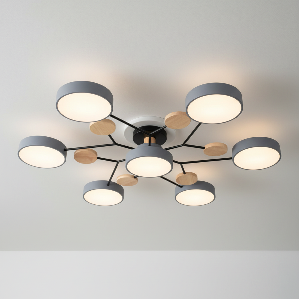 AstraRamus Starburst Branch LED Ceiling Light - Nordic Flush Mount Lamp, 3000K