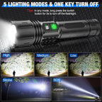 Tactical LED Flashlight with 100000 Lumens and Power Bank Feature 2