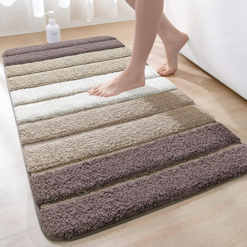 Ultra Absorbent Non-Slip Microfiber Bath Mat – Soft Bathroom Rug for Safe Floors – Machine Washable, Multiple Sizes Available 0