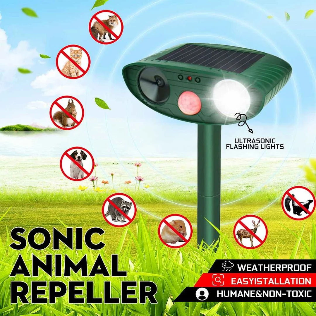Ultrasonic Pest Repeller, Solar Powered with Motion Sensor for Garden 1