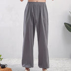 Unisex Tai Chi Qigong Pants with Elastic Waist and Pockets for Comfort and Ease of Movement 0