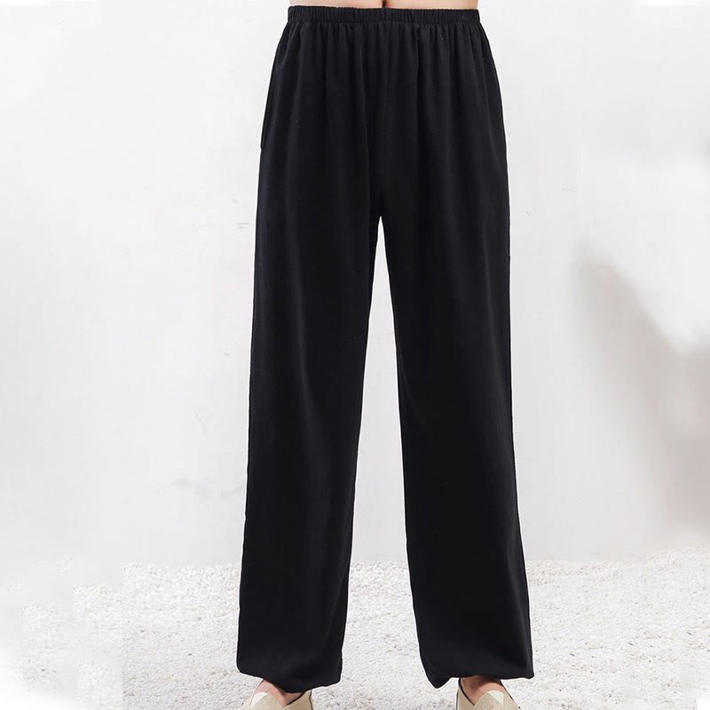 Unisex Tai Chi Qigong Pants with Elastic Waist and Pockets for Comfort and Ease of Movement 10