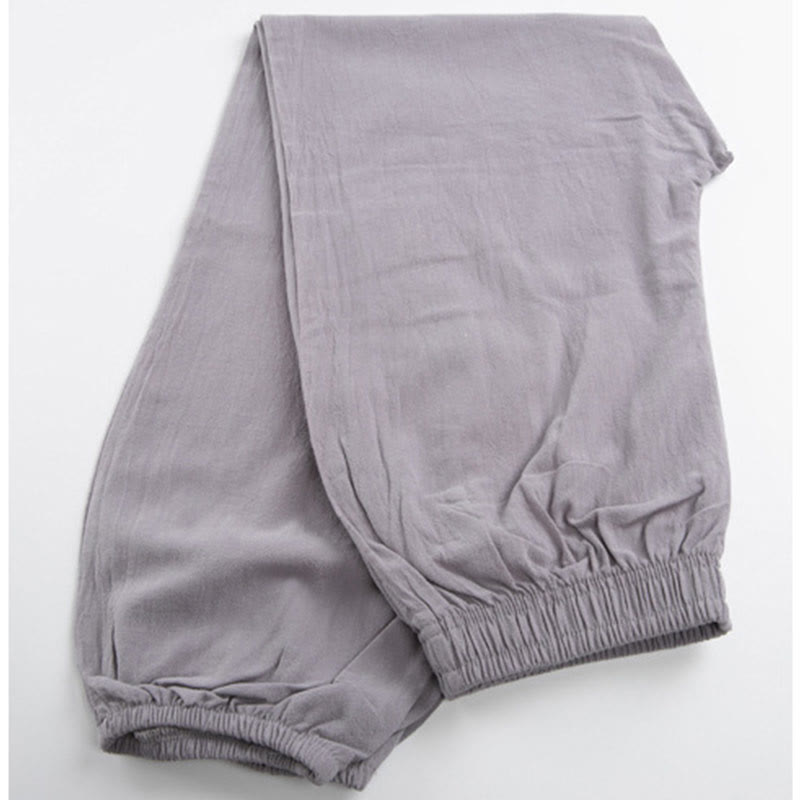 Unisex Tai Chi Qigong Pants with Elastic Waist and Pockets for Comfort and Ease of Movement 3