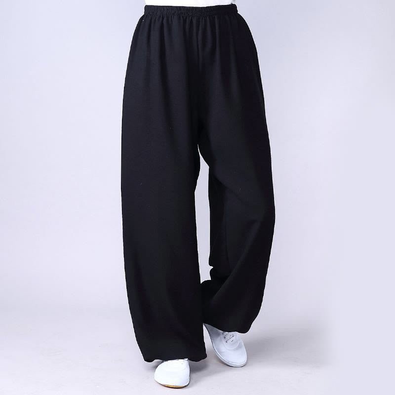 Unisex Yoga Pants in Natural Fabric with Elastic Waistband for Comfort 0