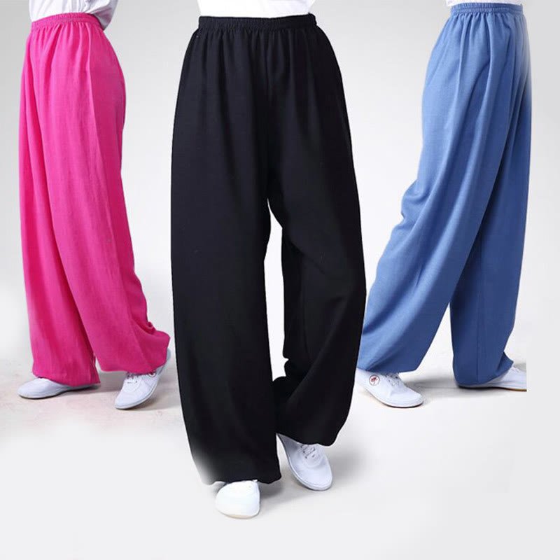 Unisex Yoga Pants in Natural Fabric with Elastic Waistband for Comfort 1