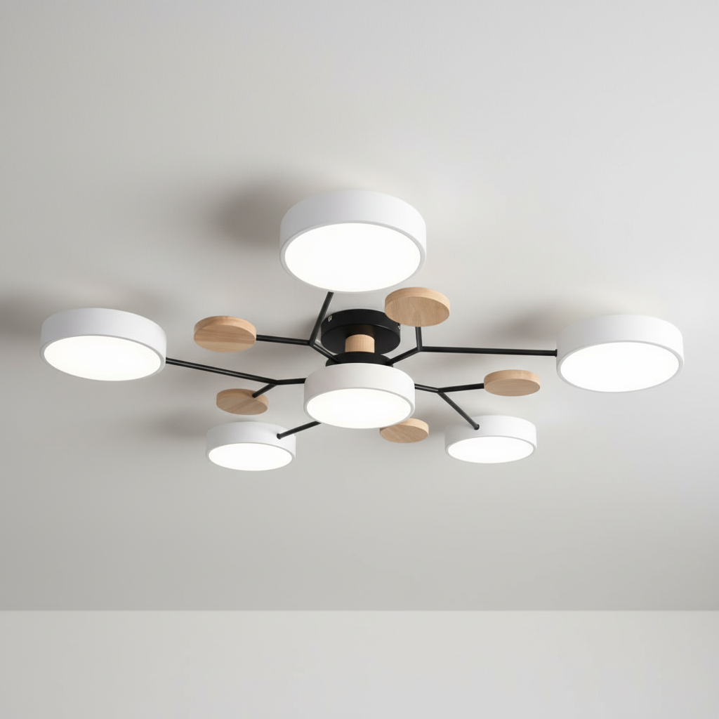 AstraRamus Starburst Branch LED Ceiling Light - Nordic Flush Mount Lamp, 3000K