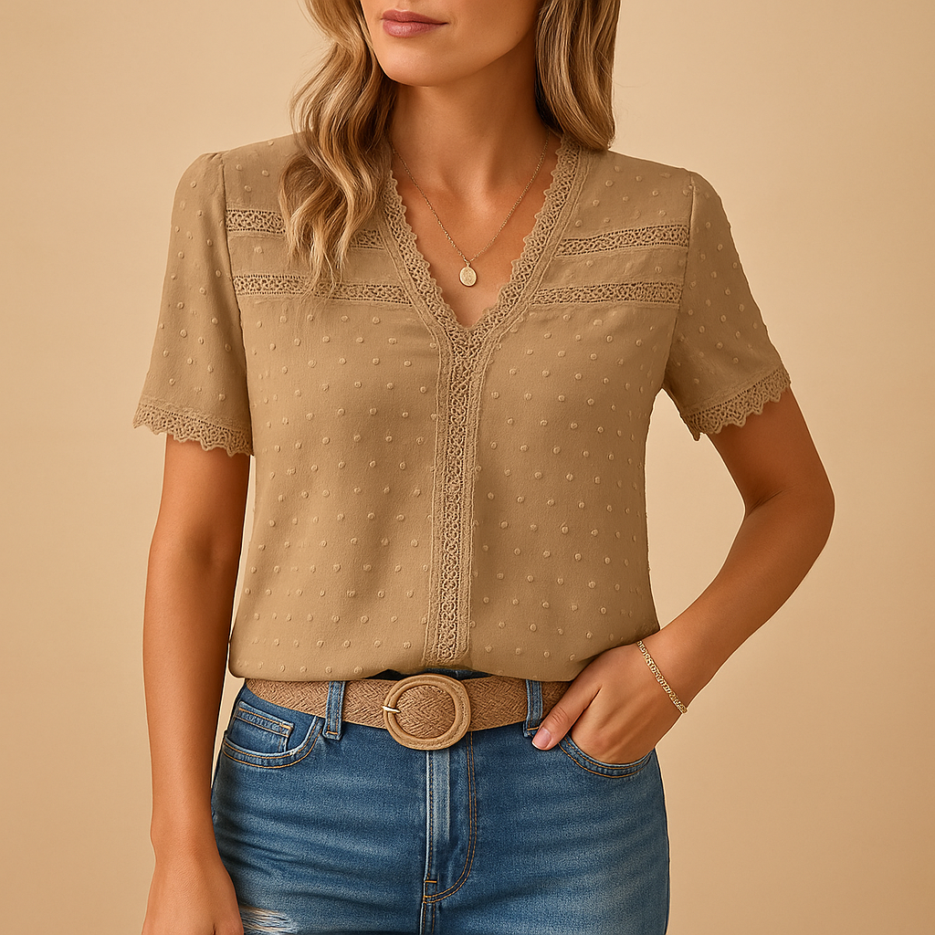 Vera Women's Blouse | Elegant Lace Long Sleeve Top 0