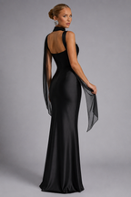 Vera Women's Maxi Dress | Ruched Satin, Elegant Formal Gown 22